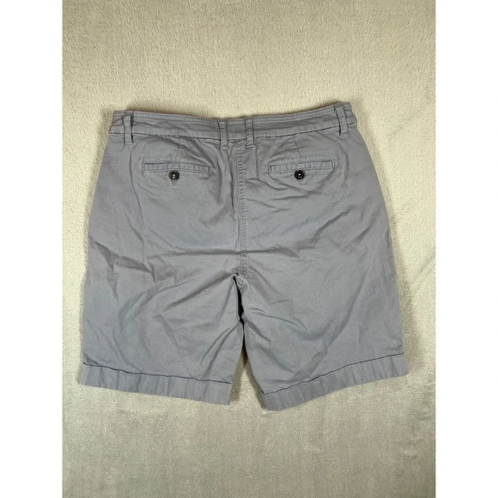 Boden Richmond Shorts Women's 10 Grey Chino Mid Rise Stretch‎ Cotton
